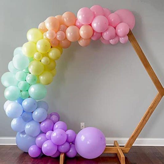 Pastel Balloon Garland Kit, 126 Pack Rainbow Balloon Arch, 5/12/18 Inch Assorted Color Balloons Set For Birthday Party Easter Wedding Anniversary Baby Shower Pastel Party Decorations