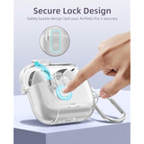 Case For Airpods Pro 3 (2025) With Secure Lock, Anti-Smudge, Soft Tpu Transparent Cover For Apple Airpod Pro 3Rd Generation With Phone Stand Function, Cleaning Kit & Keychain, Clear