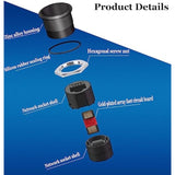 2Pcs Rj45 Cat6A Panel Mount Connector,Cat6A Ethernet Pass-Through Connector Fo