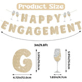 Engagement Party Decorations, Pre-Strung Happy Engagement Banner