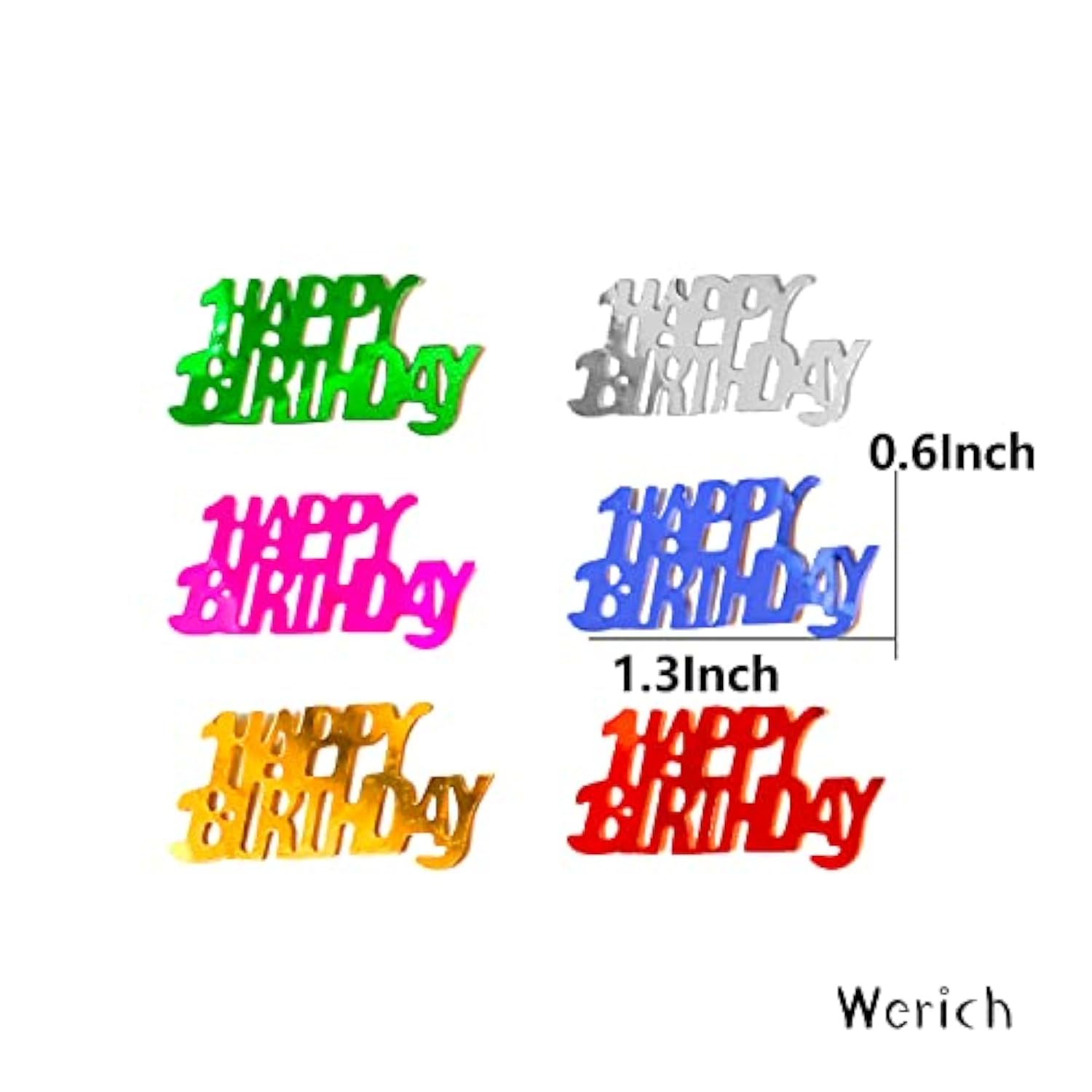 Metallic Foil Table Confetti Happy Birthday Words Letters For Party Decorations