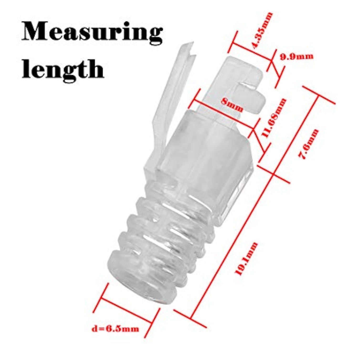 100 Pcs Rj45 Cat6 Strain Relief Boots Connector For Standard Cat6 Cat6A Ethern