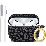 Leopard Silicone Compatible With Airpods Pro Case 2019, Soft Case Cover Flexible For Print Cover For Women Girls With Keychain - Grey Leopard Cheetah