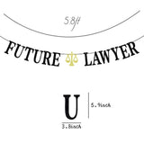 Black Glitter Future Lawyer Banner - Congrats Lawyer Graduation Buntin