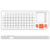 Mini Keyboard With Touchpad, Mini Bluetooth Keyboard, Ultra-Compact Portable For It Professionals, Field Service Technicians, Home Theater Pc & Multi-Device Travel - Durable &Reliable, White