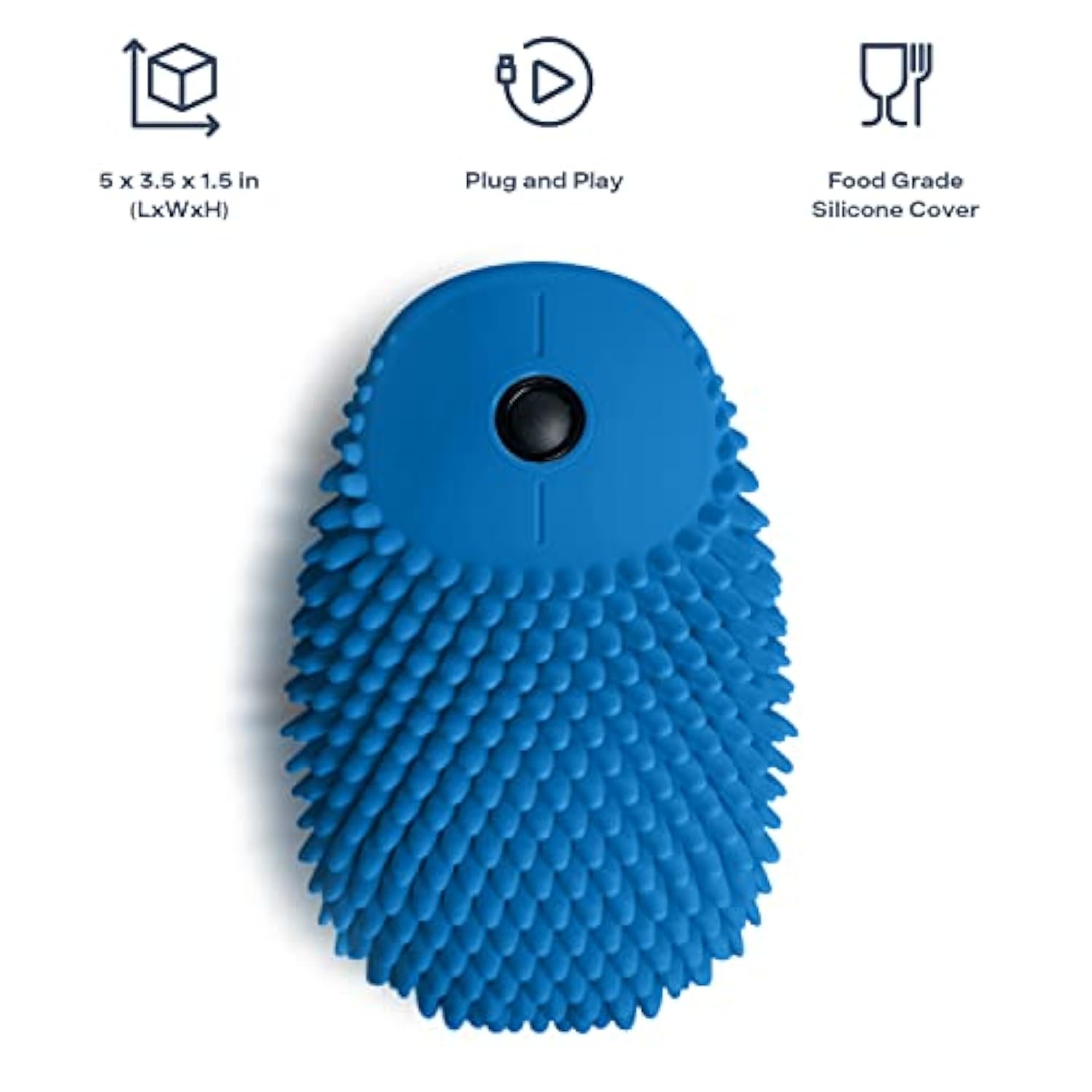 Hoglet Wireless Computer Mouse – Cute, Functional, And Tactile Fidget Tool. Combines Stress Relief With Comfort And Style, Perfect For Enhancing Focus And Productivity (Blue)