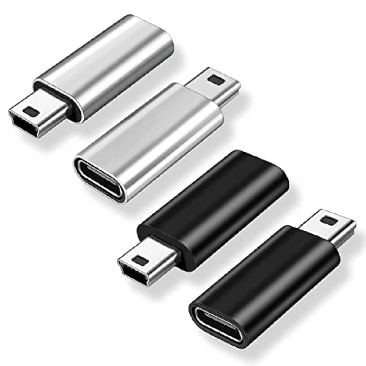 Mini Usb 2.0 To Usb C Adapter (4 Pack), Usb Type C Female To Mini Usb Male Con