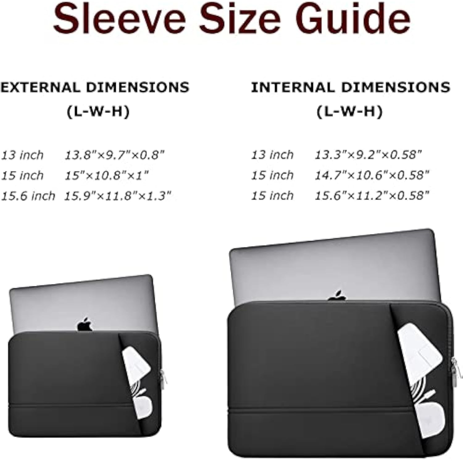 Laptop Sleeve 15.6 Inch, Upgrade Sturdy Portable Monitor Computer Laptop Case, Carrying Sleeve Bag Briefcase Bag 15.6'' With Pockets For Pc Mac Hp Lenovo Dell Asus Xbox Switch, Black