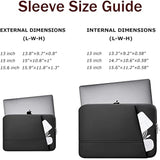 Laptop Sleeve 15.6 Inch, Upgrade Sturdy Portable Monitor Computer Laptop Case, Carrying Sleeve Bag Briefcase Bag 15.6'' With Pockets For Macbook Pc Mac Hp Lenovo Dell Asus Xbox Switch, Black