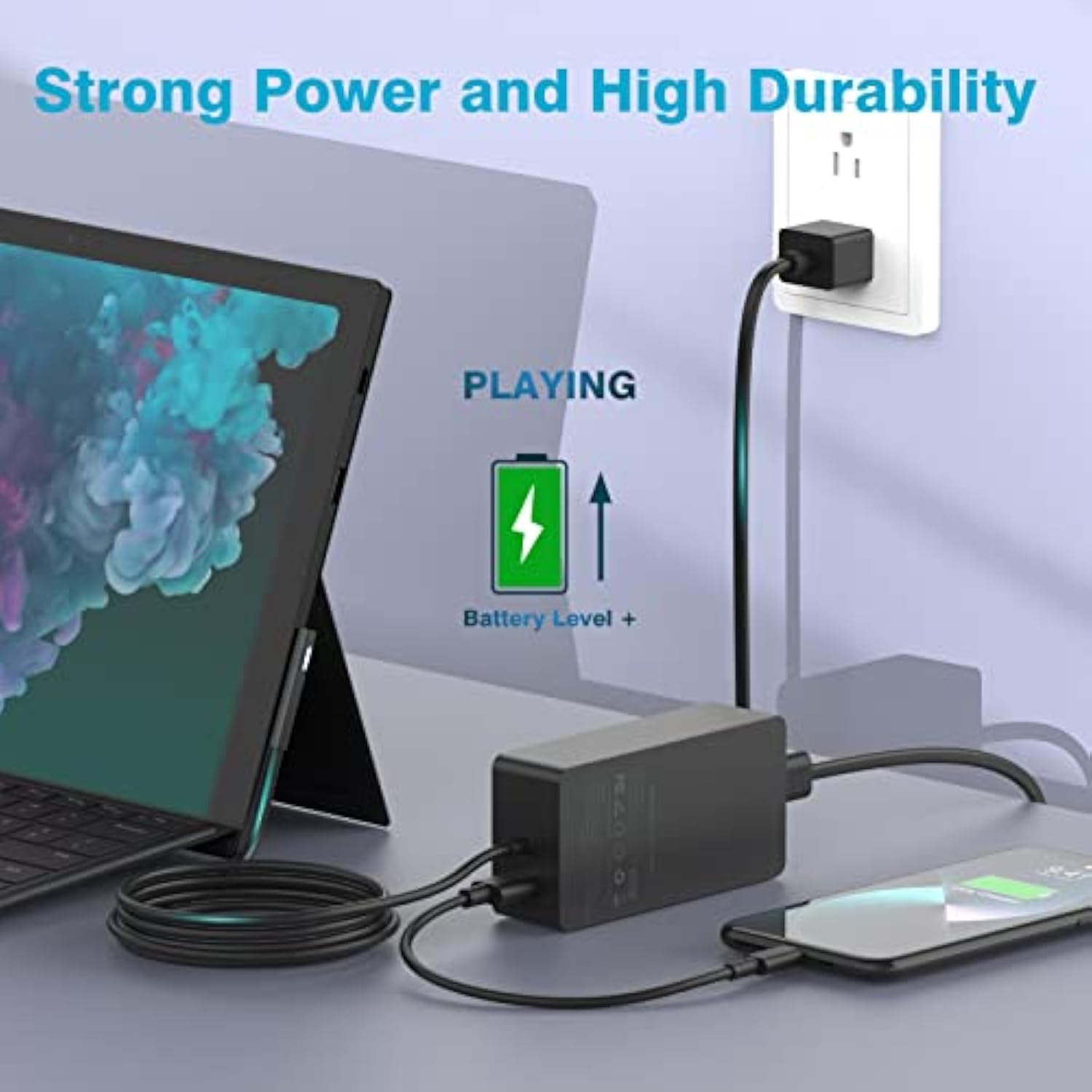 127W Microsoft Surface Book 3 Laptop Charger Also For 102W Surface Book 2, 1,