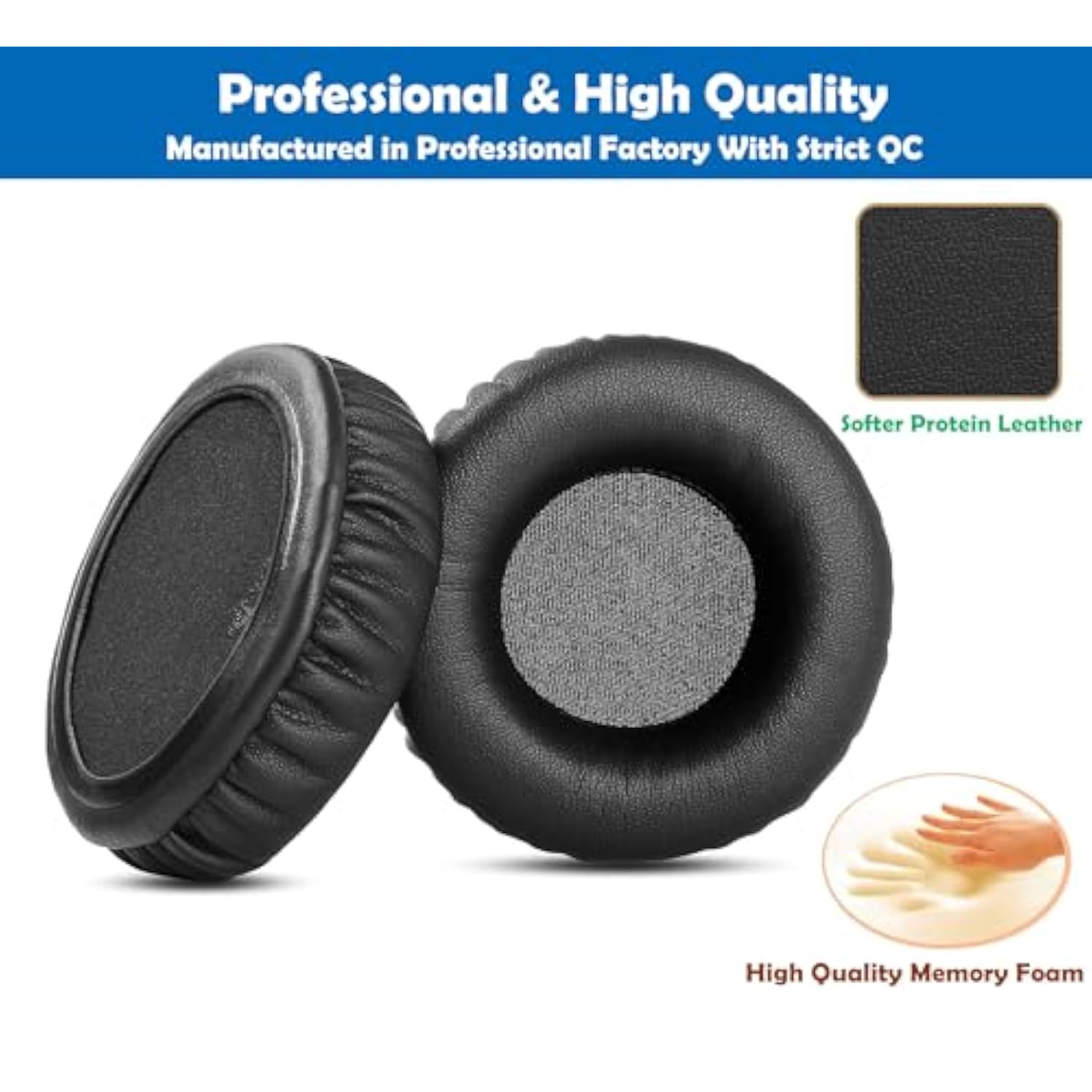 Professional Replacement Earpads Cushion Compatible With Philips Shb9100 Shb9000 Shb-9100 Shb-9000 Headphones Ear Pads With Skin-Friendly Leather And Memory Foam