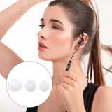 15 Pairs Earbud Tips Replacement Pieces Silicone Earbuds Cap Fit Most In- Ear Headphones Eartips (Inner Hole 4Mm-6.5Mm) Ear Tips Cushion Earphones Earbuds (White)