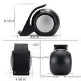 Wn1 Premium Bluetooth Speakers And Fast Wireless Charger, Docking Station With Built In Mic Handsfree Call, For Iphone And Samsung Etc Qi Phone - Black