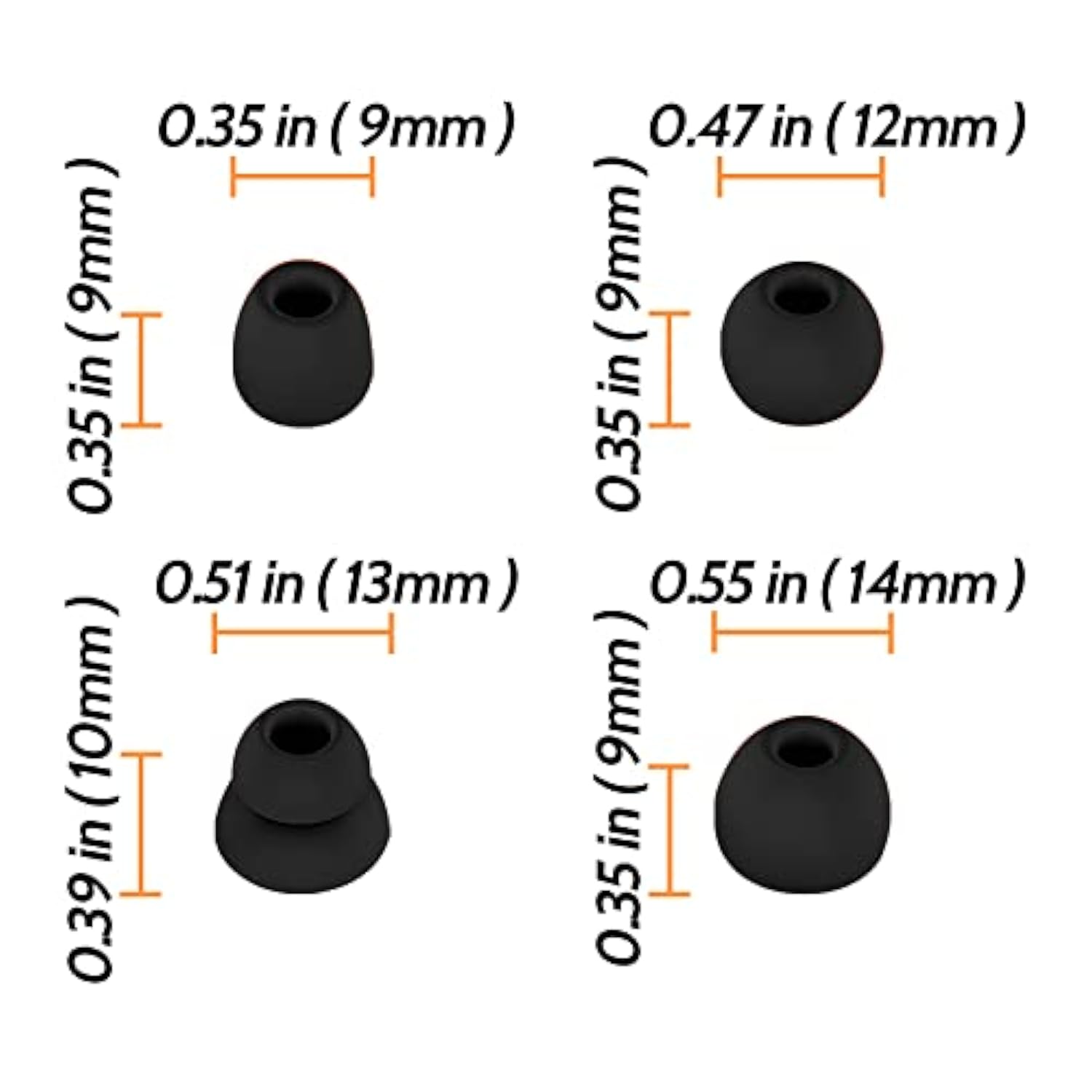 Replacement Ear Tips Silicone Earbuds Compatible Beats Powerbeats Pro Wireless Earphones Tips Earplug Headphone Cover Sweatproof Easy To Use Comfortable Ear Buds 8 Pairs Black