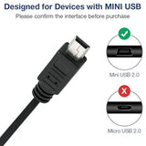 SaiTech IT USB 2.0 A to Mini 5 pin B Cable for External HDDS/Camera/Card Readers/MP3 Player-Black (10 Pack 3 Feet)