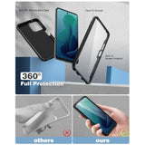 Moto G 5G 2024 Case with Built-In Screen Protector Dual Layer Shockproof Black