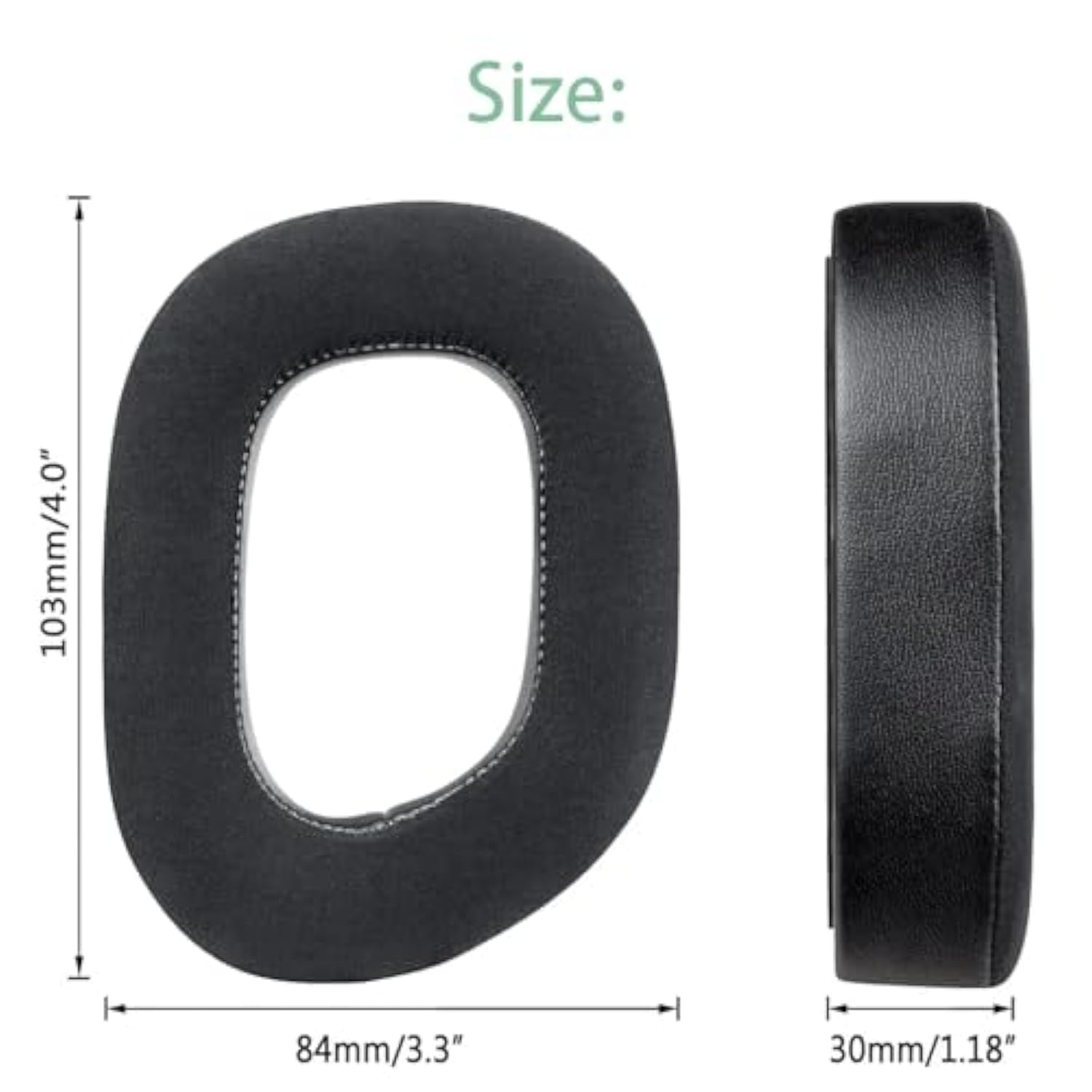 Replacement HS80 RGB EarPads for Corsair HS80 RGB Wireless Headphones Soft Memory Foam Ear Cushion Earmuffs Cover Cup, Protein Leather Earpad, Repair Part