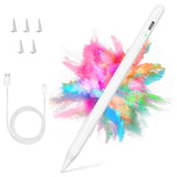 ???Stylus Pen For Ipad 2018-2024 With Palm Rejection, Active Pencil For Ipad 10Th/9Th/8Th/7Th/6Th Generation, For Ipad Pro 11/12.9 Inch, For Ipad Air 5Th/4Th/3Th Gen, For Ipad Mini 6Th/5Th Gen (White)