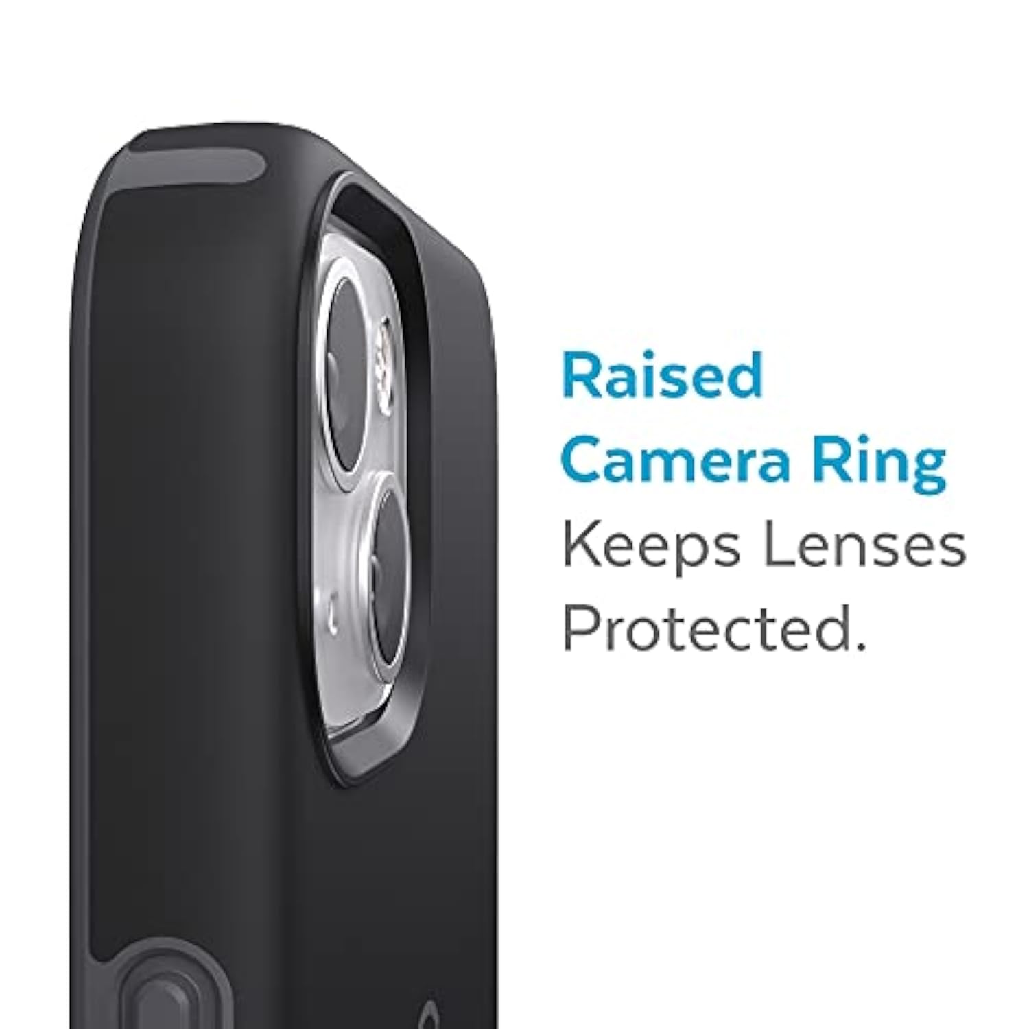 Speck MagSafe Case for iPhone 13 - Drop & Camera Protection, Soft-Touch Secure Grip, Wireless Charging Compatible, Fits All 6.1 Inch Models - Black/Slate Grey