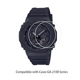 for Casio GA-2100 Screen Protector, 9H Hardness Tempered Glass Screen Protector for Casio GA-2100 with Anti-Fingerprint Bubble-Free Crystal Clear (2