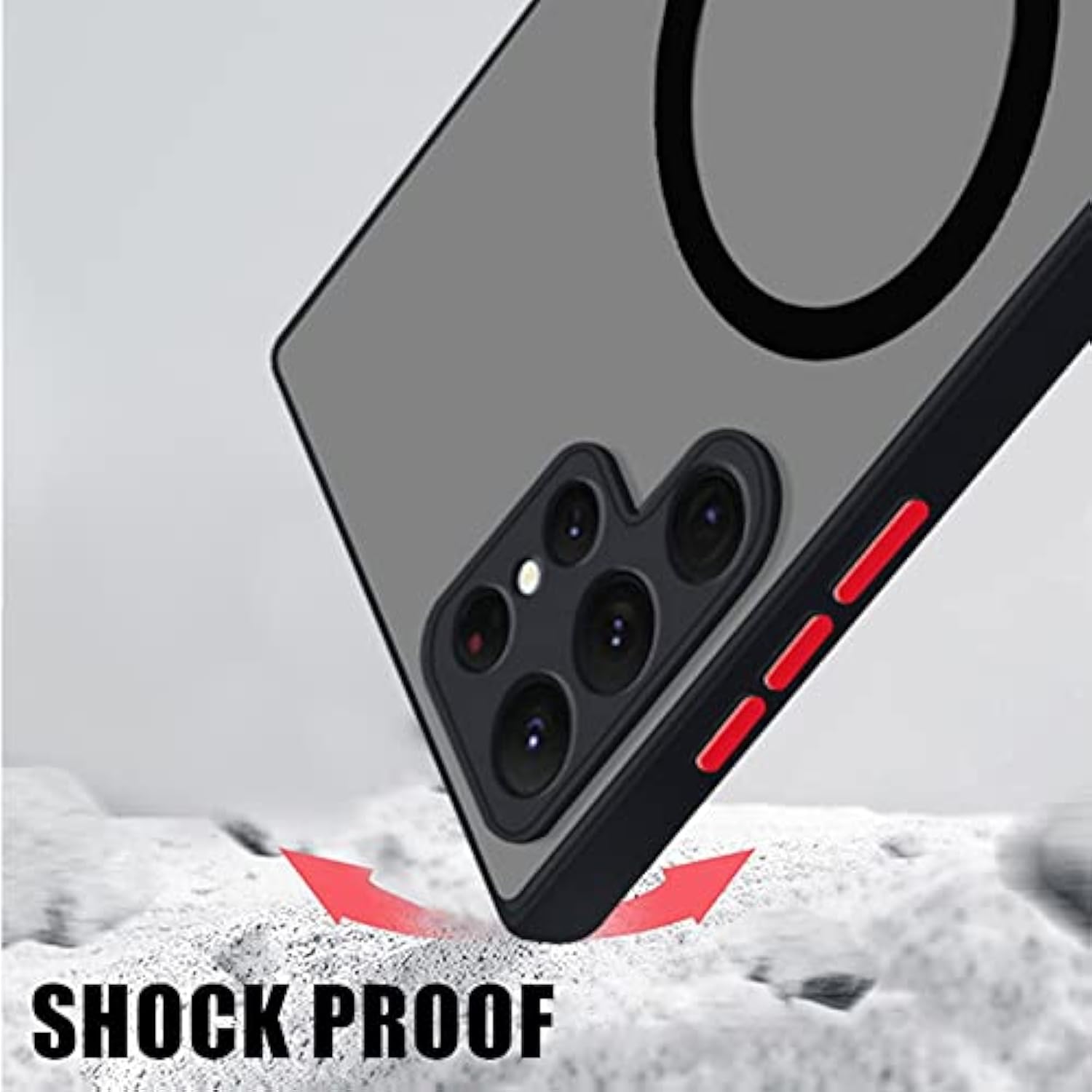 Galaxy S20+ Plus Case Magnetic [Support Magsafe Charger] Wireless Anti-Scratch Shockproof Matte Clear Full Camera Protection Slim Thin Phone Cover Case For Samsung Galaxy S20+ Plus 6.7"-Black