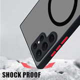 Galaxy S20+ Plus Case Magnetic [Support Magsafe Charger] Wireless Anti-Scratch Shockproof Matte Clear Full Camera Protection Slim Thin Phone Cover Case For Samsung Galaxy S20+ Plus 6.7"-Black