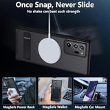 Magnetic Case For Samsung Galaxy Note 20 Ultra, Translucent Matte Anti-Fingerprint,Compatible With Magsafe,Adjustable Kickstand,Shockproof Protective Phone Case (Black)