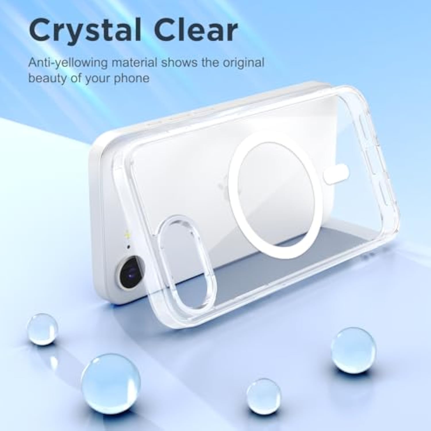 For Iphone 16E Case, [Compatible With Magsafe][Anti-Yellowing][-Grade Protection] Shockproof Slim Magnetic Phone Sleeve For Iphone 16E 6.1'', Clear