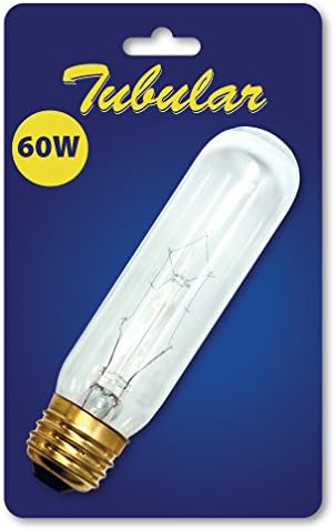 B60T10C 60W Incandescent T10 Tubular Bulbs 120V Clear Light Bulbs 2 Pack