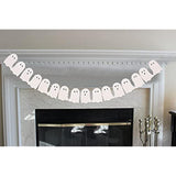 Halloween Ghost Garland 16pcs Scary Banner for Indoor Haunted House Party Decorations