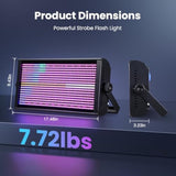 Lf4808 260W Matrix Strobe Effect Lights, Wash Strobe And Blinder Stage Lights, Pixel Mapping & Zonal Control Effects Stage Lighting, Uplights Dmx Dj Lights For Party Wedding Club Bars Show,2S