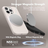 For Iphone 15 Pro Max Case Silicone, Compatible With Magsafe, Camera Protector + Screen Protector, Soft Anti-Scratch Microfiber Lining, Liquid Silicone Shockproof Phone Cover, Stone