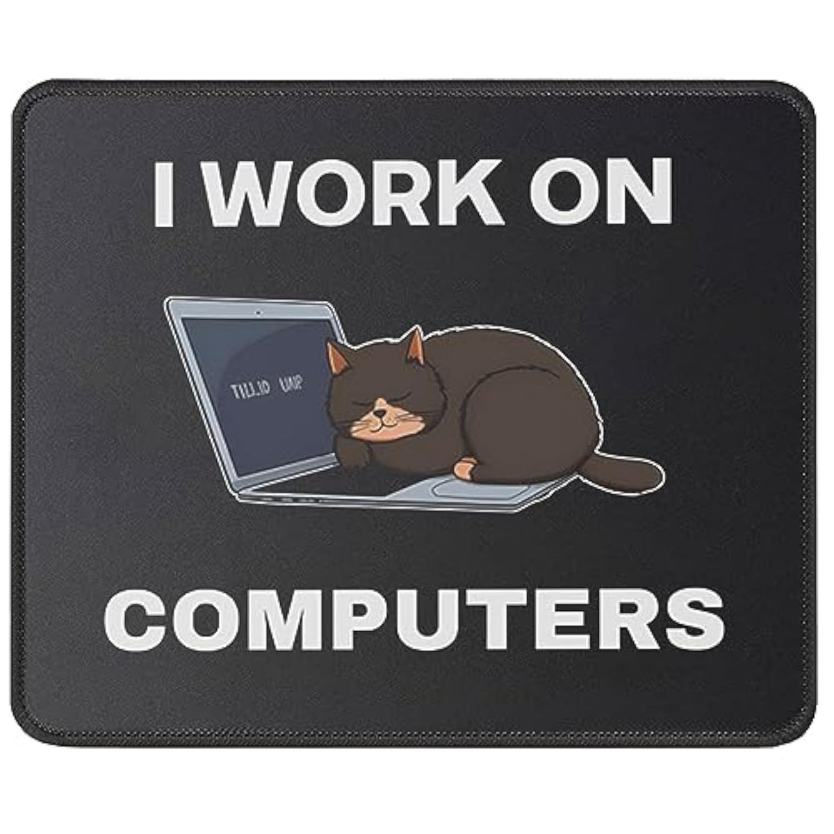Funny Cats And Computers Funny Cat Mouse Pad For Pet Lovers - Cat Dad Gifts - Gift For Cat Owners, Animal Lovers - Cat Lover T-Shirt - Mouse Mat 9.5 Inch For Working, Gaming