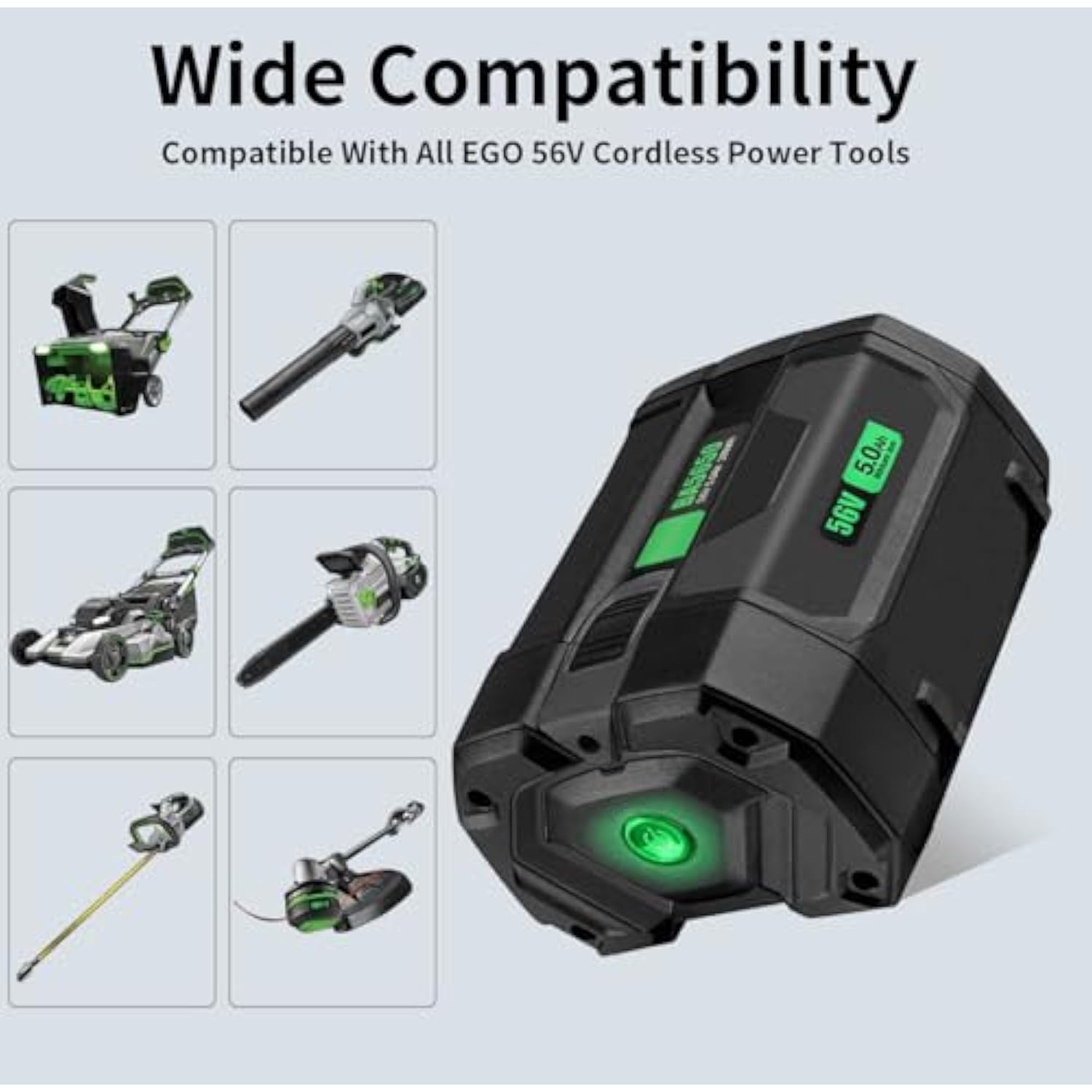 56V 5Ah Replacement Ego Battery Fits All 56V Ego Power Tools Models