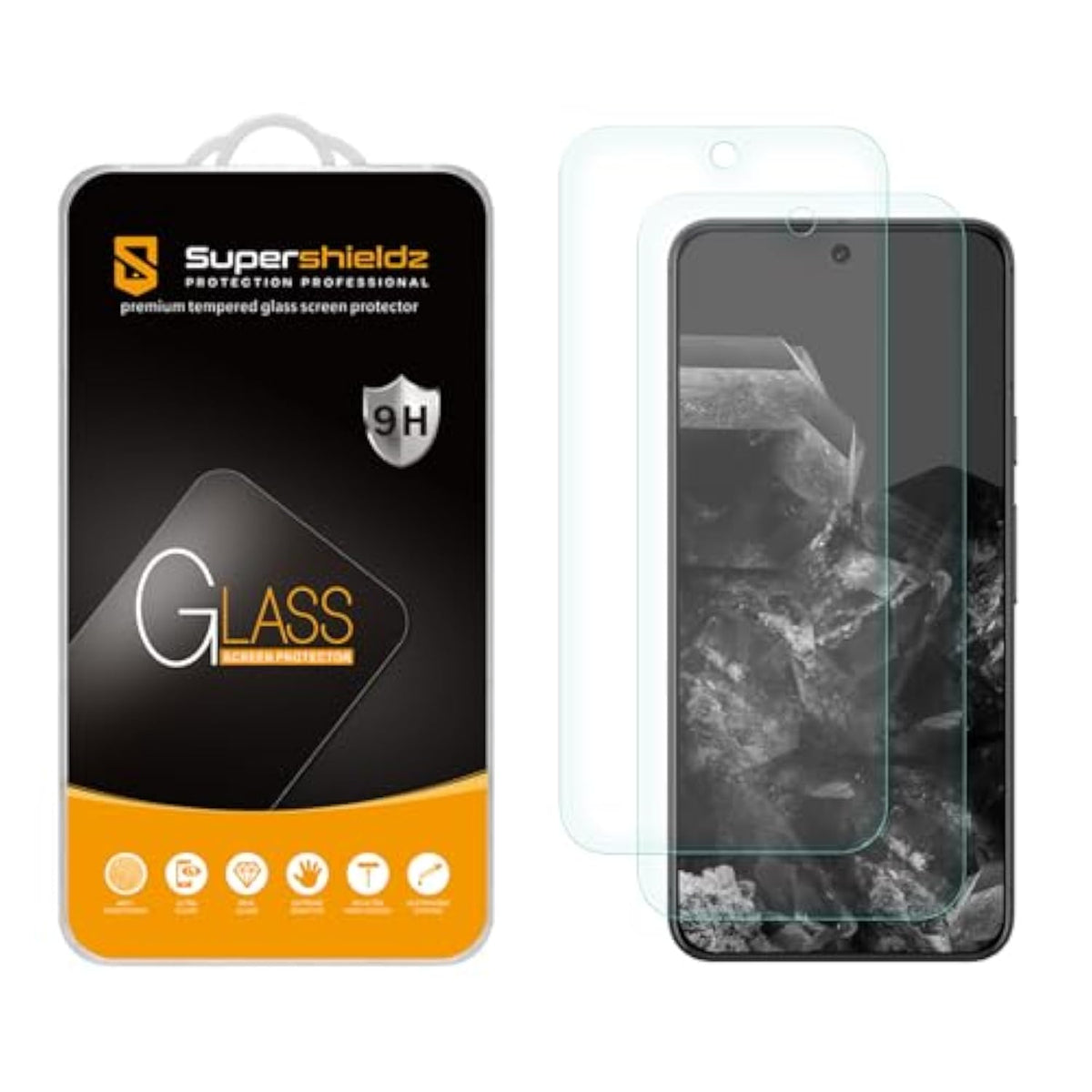 (2 Pack) Designed For Google Pixel 10 Pro Xl/Pixel 9 Pro Xl Tempered Glass Screen Protector, Anti Scratch, Bubble Free