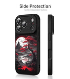 for 17 Pro Max Case Anime Compatible with Magsafe, Silicone Black Cute Japanese Anime Design Magnetic Shock Proof Heavy-Duty Protection Phone Case