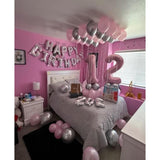 Pastel Pink 1 Balloons, 40 Inch Large Light Pink Foil Number Balloons 0-10, Self-Sealing 1St Birthday Balloon For Girls Women Anniversary Baby Shower Princess Party Decorations Supplies