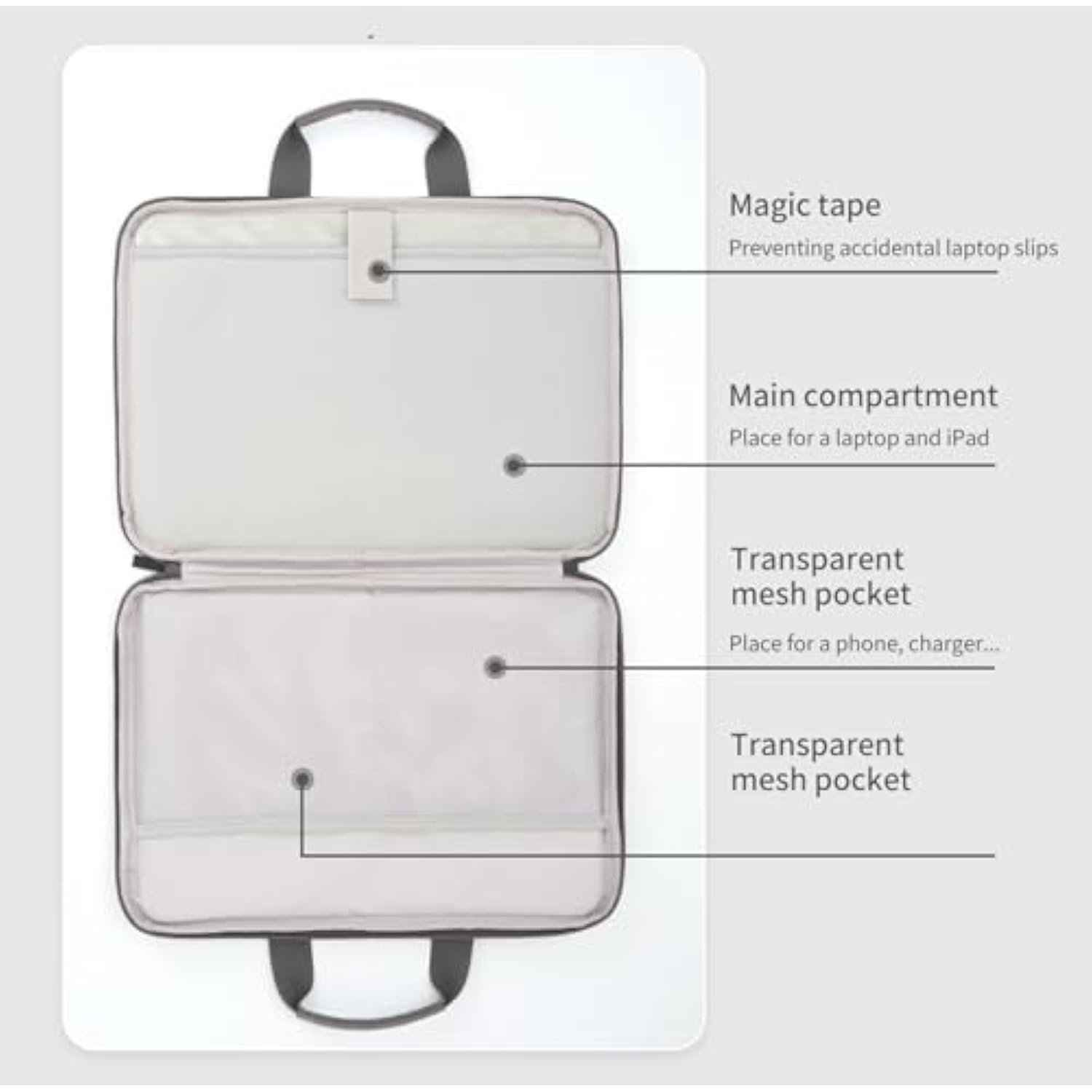 Leather Water-Resistant Laptop Sleeve Case For 15.6 Inch Laptop, Black (Blacks)