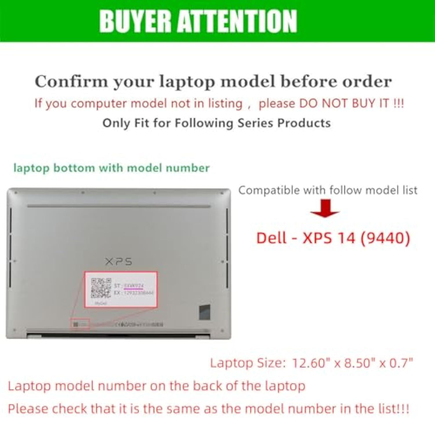 Laptop Cover Case Only For Dell - Xps 14 (9440) 14.5" Laptop [Not Compatible With Any Other Model] Pu Leather Detachable Notebook Sleeve Computer Bag Protective (Blue)