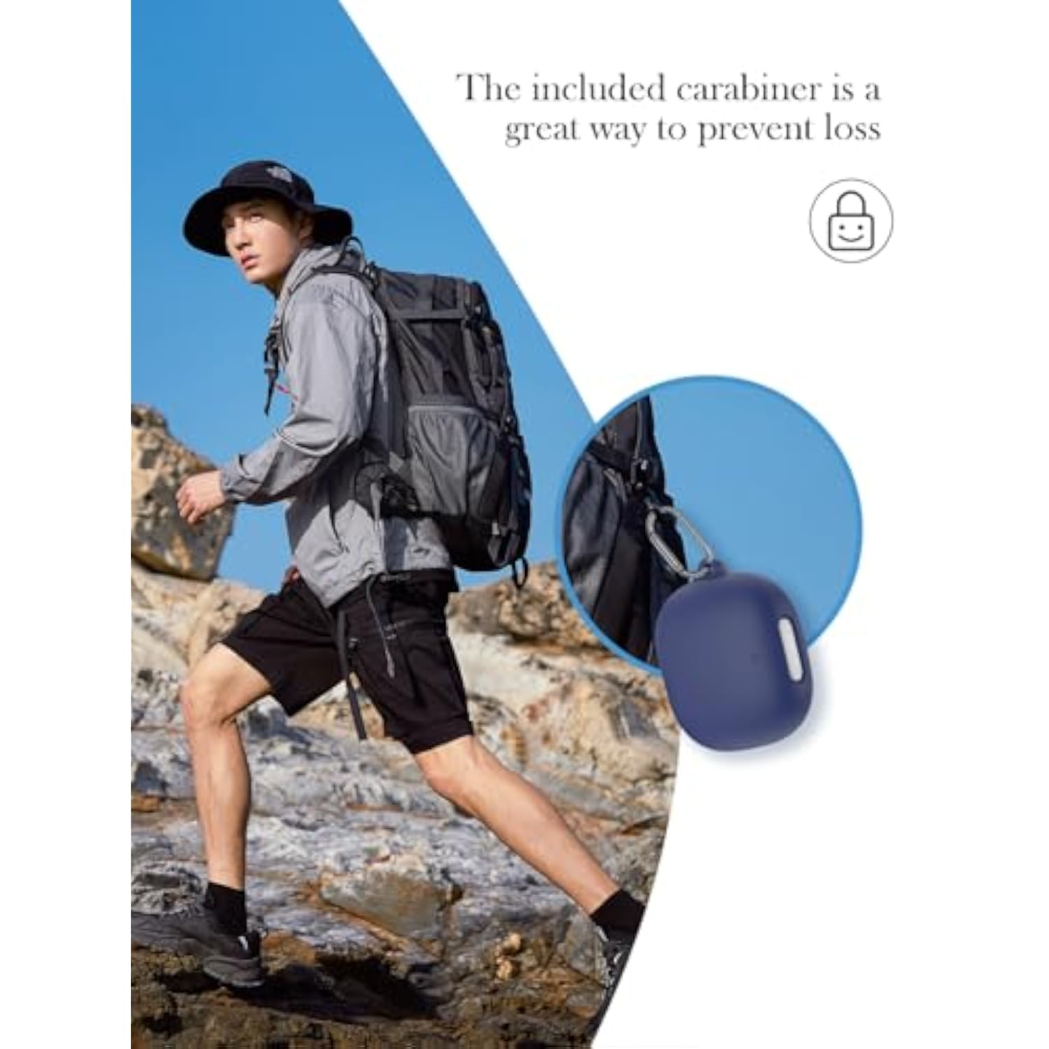Anker Soundcore Liberty 4 Pro Wireless Earbuds Protective Case with Keychain and Cleaning Kit, Blue