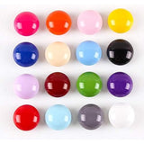 120Pcs Pearl Buttons 10Mm Small Pearl Half Resin Dome Cap Copper Base