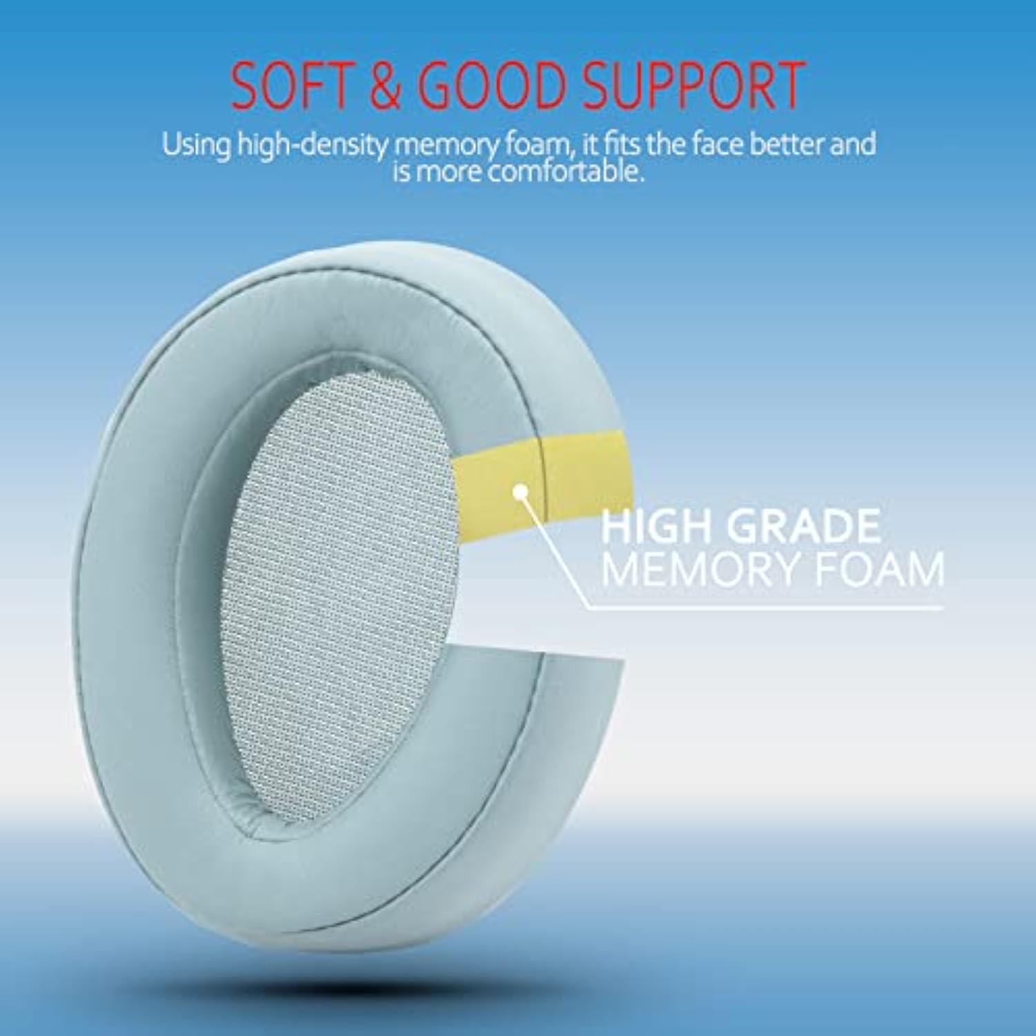 Ear Pads For Sony Wh-H900N, Compatible With Sony Mdr-100Abn Headphones Over Ear Cushion, Soft Memory Foam Protein Leather Replacement Earpad Sony Headset Repair Part (Green)