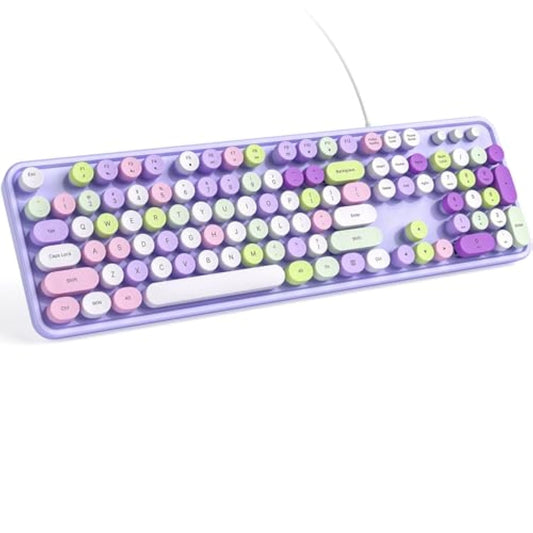 Wire Mechanical Keyboard, Ergonomic Compact Design 84 Keys Led Backlit Compute