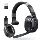 Bluetooth Trucker Headset, Single And Dual Ear Wireless Headset With Mic For Work Noise Cancelling, 50Hrs 3 Eq Music Modes Trucker Bluetooth Headphones For Pc, Drivers, Office, Call Center