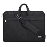 Voova Laptop Bag Case 17 17.3 Inch with Shoulder Strap & Handle, Waterproof Computer Sleeve Cover Compatible with 17-18” MacBook HP Acer Asus Dell Lenovo, Slim Briefcase for Men Women, Black