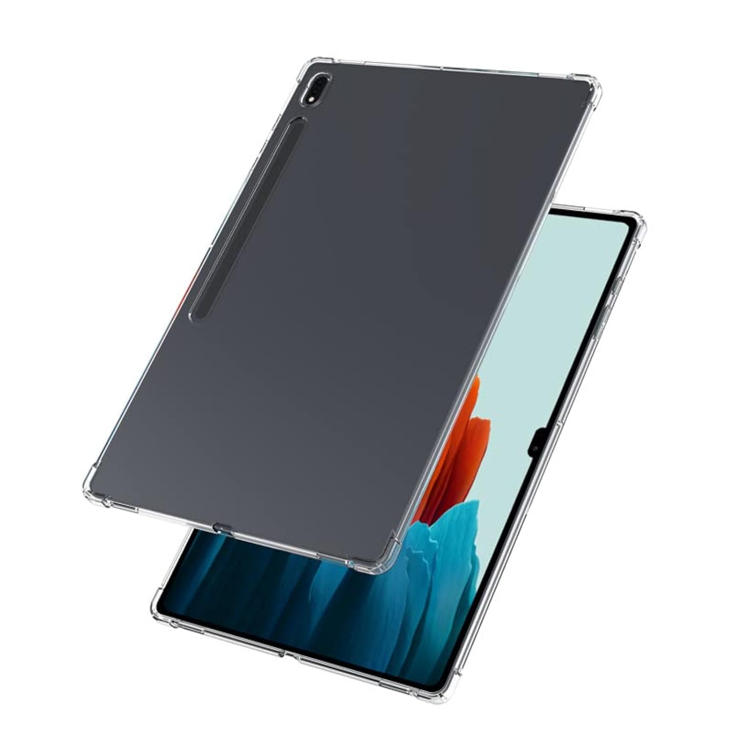 Clear Back Case For 12.4" Samsung Galaxy Tab S8 Plus 2022/S7 Fe 2021/S7 Plus 2