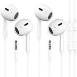 2 Pack Wired Iphone Earbuds/Wired Headphones With 3.5Mm Earphones[Mfi Certified] With Microphone Volume Control Compatible For Iphone,Ipad,Ipod,Computer,Mp3/4,Android Most 3.5Mm Audio Devices