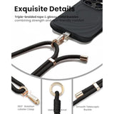 Adjustable Phone Lanyard Crossbody & Wrist Strap Universal Fit Black