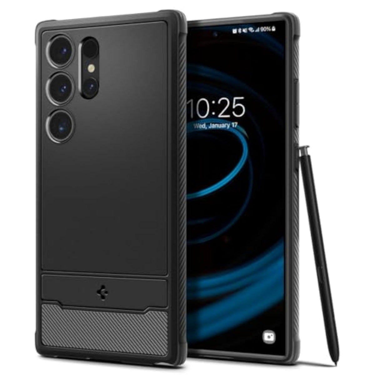 Spigen Rugged Armor Case for Samsung Galaxy S24 Ultra - Matte Black