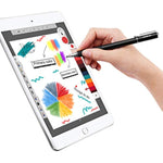 Universal Stylus,[2 In 1 Precision Series] Disc Stylus Touch Screen Pens For All Capacitive Touch Screens Cell Phones, Tablets, Laptops Bundle With 6 Replacement Tips - (2 Pcs, Black/Black)